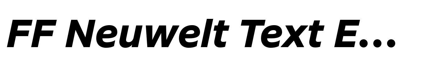 FF Neuwelt Text ExtraBold Italic